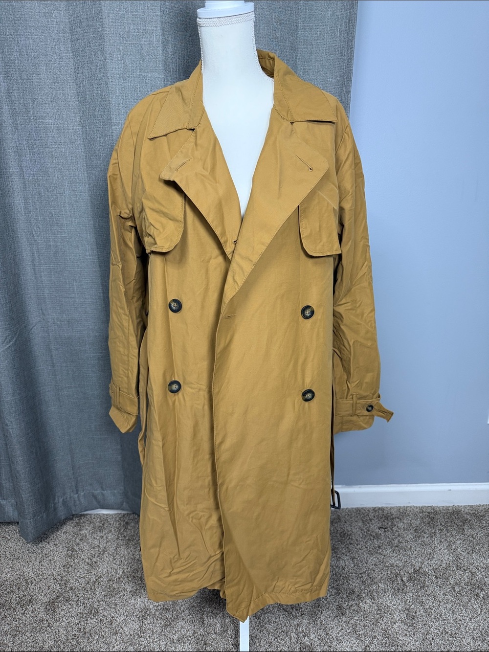 a new day Mustard Trench Coat